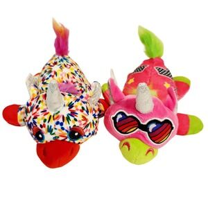 Basic Fun Cutetitos Unicornitos Plush Set of 2 Rainbow Pink 2021 Unicorns